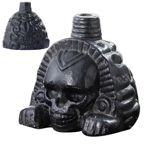 Trickspielzeug mit schreiendem Schädelkopf - Schreiender Schädelkopf, neuartiges Spielzeug mit seltsamem Horrorsound, 9 cm von Vibhgtf