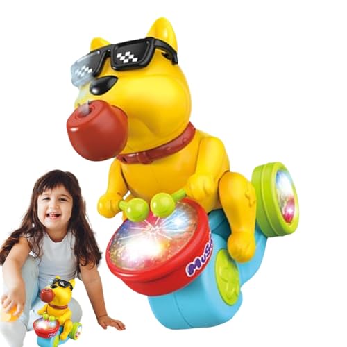 Trommelhund für Kinder, Spielzeug für Hunde, musikalisches Spielzeug für Hunde, beleuchteter musikalischer Zug, Kinderspielzeug, frühe pädagogische Trommeln, Musikspielzeug für Hunde Trommelhund für Kinder, Spielzeug für Hunde, musikalisches Spielzeug für Hunde, beleuchteter musikalischer Zug, Kinderspielzeug, frühe pädagogische Trommeln, Musikspielzeug für Hunde von Vibhgtf