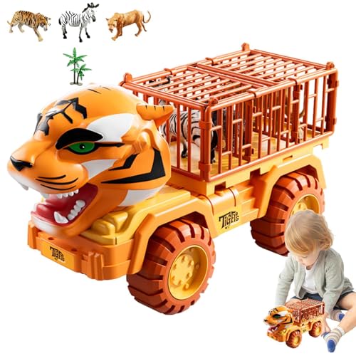 Truck, Tierspielzeug, Truck, Tierfahrzeuge, niedliche Cartoon-Tierfahrzeuge, Spielzeugauto mit Rücklauf, Transportwagen, Tier-LKW von Vibhgtf