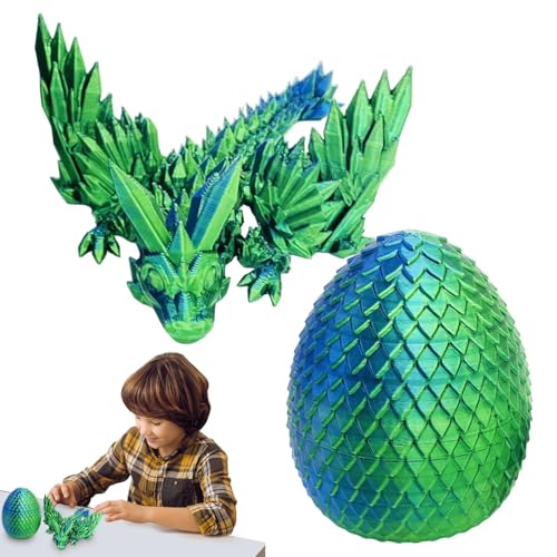 Vibhgtf Bewegliches Drachenei-Motiv, bedruckt, Regenbogen-Ei, realistisches -Spielzeug, bewegliche Gelenke, lindert Stress, Drache, Heimdekoration, Fidget Toy Vibhgtf Bewegliches Drachenei-Motiv, bedruckt, Regenbogen-Ei, realistisches -Spielzeug, bewegliche Gelenke, lindert Stress, Drache, Heimdekoration, Fidget Toy von Vibhgtf