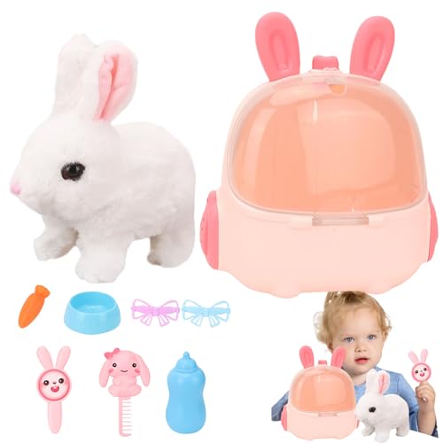 Vibhgtf Bunny Toy Jumping, Bunny Toy Jumping, Jumping Bunny - Interaktives elektronisches Haustier, Pädagogik für Kinder, Fütterungsset, entzückendes Tier ausgestopft Vibhgtf Bunny Toy Jumping, Bunny Toy Jumping, Jumping Bunny - Interaktives elektronisches Haustier, Pädagogik für Kinder, Fütterungsset, entzückendes Tier ausgestopft von Vibhgtf