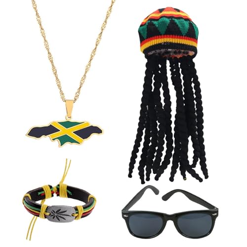 Vibhgtf Dread Hut, Dreadlocks Hut | Retro Dreadlocks Hut | Schickes Festival Accessoires für Cosplay, Bühne und Karneval Vibhgtf Dread Hut, Dreadlocks Hut | Retro Dreadlocks Hut | Schickes Festival Accessoires für Cosplay, Bühne und Karneval von Vibhgtf