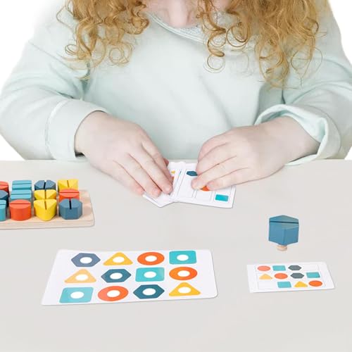 Vibhgtf Farbige Formen-Sortierer, interaktives Lernspielzeug mit Farbe, stapelbare Blöcke aus Holz, Feinmotorik-Spielzeug, Hand- und Feinmotorik, Spielzeug Vibhgtf Farbige Formen-Sortierer, interaktives Lernspielzeug mit Farbe, stapelbare Blöcke aus Holz, Feinmotorik-Spielzeug, Hand- und Feinmotorik, Spielzeug von Vibhgtf