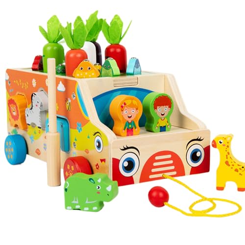 Vibhgtf Feine motorische Spiele: pädagogisches Entwicklungsspielzeug für Kinder 1-3, Kindererziehung, frühe Bildung | Cognitive Fun Rabbit Pick Table Game Game Wooden Training Toys von Vibhgtf