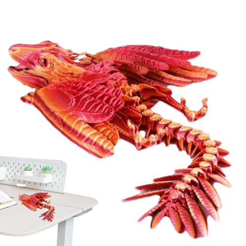 Vibhgtf Fidget Drachenspielzeug, bedruckt, flexibler Drache, mehrgelenkiger Drache mit Federdetails, bewegliches Drachenspielzeug, einzigartige bewegliche Sammelfigur für Vibhgtf Fidget Drachenspielzeug, bedruckt, flexibler Drache, mehrgelenkiger Drache mit Federdetails, bewegliches Drachenspielzeug, einzigartige bewegliche Sammelfigur für von Vibhgtf