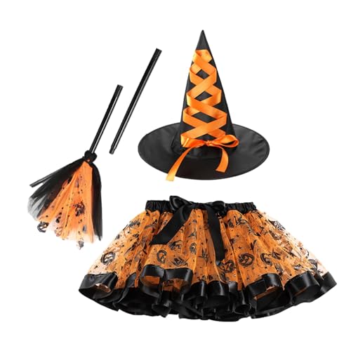 Vibhgtf Halloween Hexenrock - 3-teiliges Halloween-Kostüm | Hexenkostüm für Damen, Halloween-Rock für Kostümpartys, Halloween-Hexenrock Vibhgtf Halloween Hexenrock - 3-teiliges Halloween-Kostüm | Hexenkostüm für Damen, Halloween-Rock für Kostümpartys, Halloween-Hexenrock von Vibhgtf