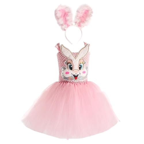 Vibhgtf Kaninchen-Tutu-Kleid für Mädchen, Osterhasenkostüm für Mädchen, Haarreif mit Tutu und , Hasenohren-Kostüm für Mädchen für Halloween Vibhgtf Kaninchen-Tutu-Kleid für Mädchen, Osterhasenkostüm für Mädchen, Haarreif mit Tutu und , Hasenohren-Kostüm für Mädchen für Halloween von Vibhgtf