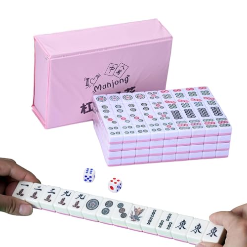 Vibhgtf Mahjong Set - Mahjong Mahjong, langlebiges Mahjong Multifunktionsset, Mahjong International Competition for Home von Vibhgtf