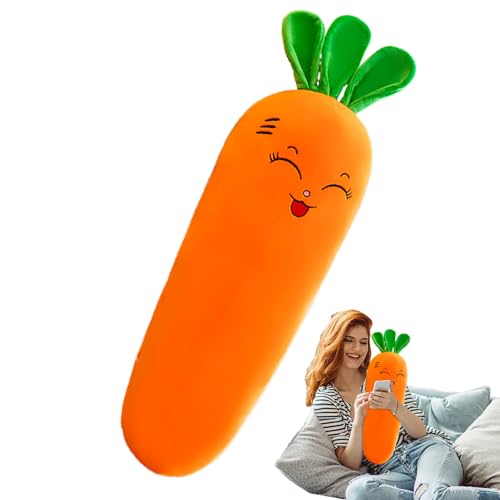 Vibhgtf Plysch Karottenpuppe, Plüschpuppe aus Karotte, Plüsch-Spielzeug mit Karotte, bequemes Plüschspielzeug mit Kissen für Freundin, Ehefrau, Freundin, Schwester, Tochter von Vibhgtf