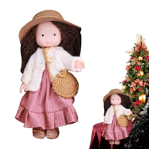 Vibhgtf Puppe – Niedliche Sammelpuppe | Herbst-Puppe mit Kleid und Zubehör, Kuschelspielzeug für Kinder, Heimdekoration, für Freunde und Familie von Vibhgtf