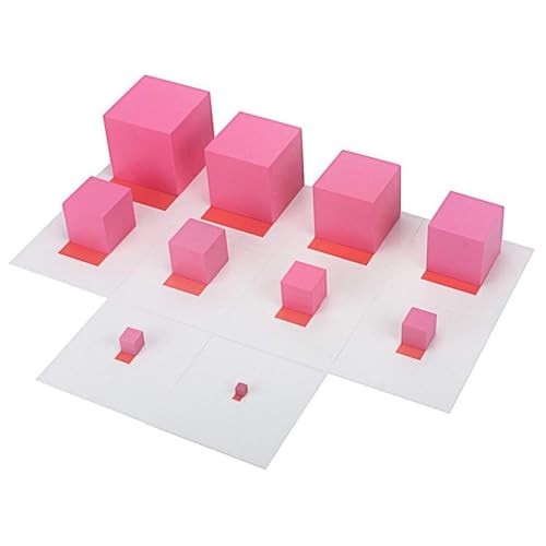 Vibhgtf Rosa Spielzeugturm, professioneller rosa Turm, rosa Türme, stapelbare Röhren, sensorisches Spielzeug für intellektuelle Bildung von Vibhgtf