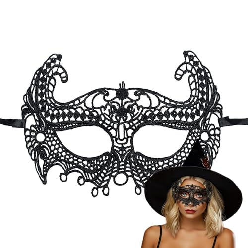 Vibhgtf Schwarzes Maskenkostüm, Karnevalsmaske - Gesichtsabdeckung für Kostüm, Maskerade in Tierform, Mottoparty, Cosplay-Zubehör für Bühnenauftritte Vibhgtf Schwarzes Maskenkostüm, Karnevalsmaske - Gesichtsabdeckung für Kostüm, Maskerade in Tierform, Mottoparty, Cosplay-Zubehör für Bühnenauftritte von Vibhgtf