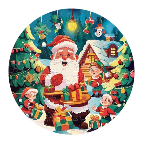 Weihnachtspuzzle-Set, Weihnachtspuzzle für Kinder, jedes Stück ist ein einzigartiges 2D-Puzzle, pädagogisches 2D-Puzzle, damit die Teile passen von Vibhgtf