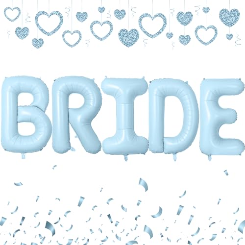 101,6 cm große hellblaue Brautballons, große pastellblaue Buchstabenballons für Junggesellinnenabschiede, Brautparty, Helium-Folienballon für Hochzeit, Verlobung, zukünftige Braut 101,6 cm große hellblaue Brautballons, große pastellblaue Buchstabenballons für Junggesellinnenabschiede, Brautparty, Helium-Folienballon für Hochzeit, Verlobung, zukünftige Braut von Vibzox