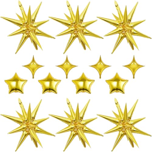 Gold Star Ballons, Explosion Star Balloons with Five Star Foil Balloons and Pointed Star Balloons for Birthday Anniversary Disco Party Decorations Gold Star Ballons, Explosion Star Balloons with Five Star Foil Balloons and Pointed Star Balloons for Birthday Anniversary Disco Party Decorations von Vibzox