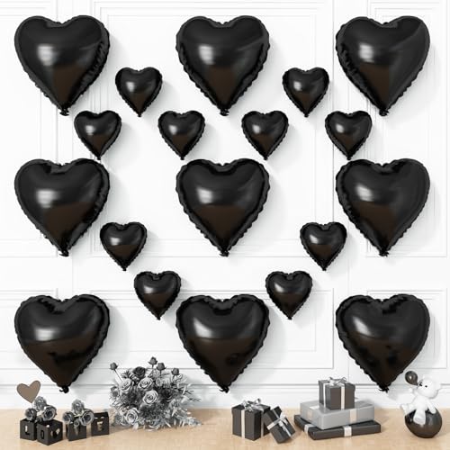 Herzballons schwarz von Vibzox