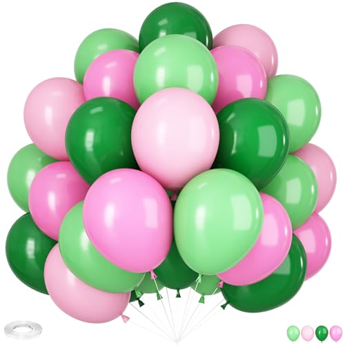 Rosa und grüne Luftballons, 60 Stück, 30,5 cm, rosa und grün-gelb, für Mädchen, Geburtstag, Prinzessin, Hochzeit, Babyparty, Hexen-Themenparty-Dekorationen Rosa und grüne Luftballons, 60 Stück, 30,5 cm, rosa und grün-gelb, für Mädchen, Geburtstag, Prinzessin, Hochzeit, Babyparty, Hexen-Themenparty-Dekorationen von Vibzox
