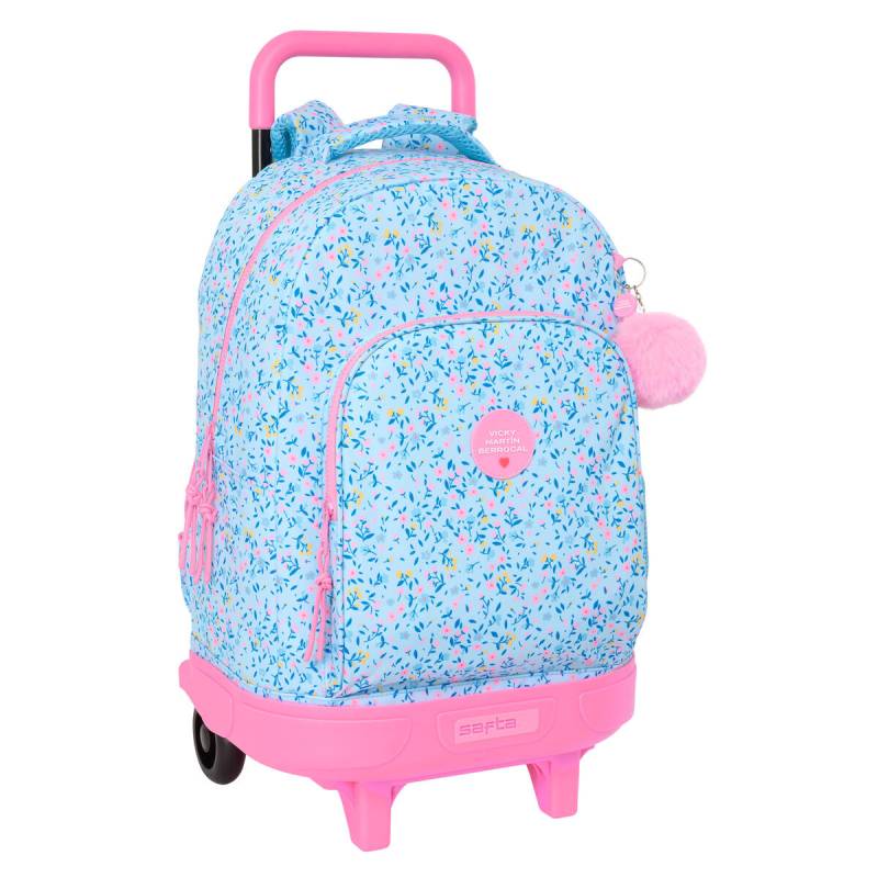Schulrucksack mit Rädern Vicky Martín Berrocal Paraíso Blau Rosa 33 x 45 x 22 cm von Vicky Martín Berrocal