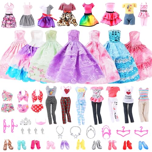 Vicloon 32 Kleidungsstücke für Puppen,Puppenkleidung,Kleidung Schmuck Zubehör Hochzeit Party Abendkleider für Puppen,2 Kleider,2 Abendkleider,2 Badenanzug,2 Top & Hosen,10 Schuhe,12 Zubehör Vicloon 32 Kleidungsstücke für Puppen,Puppenkleidung,Kleidung Schmuck Zubehör Hochzeit Party Abendkleider für Puppen,2 Kleider,2 Abendkleider,2 Badenanzug,2 Top & Hosen,10 Schuhe,12 Zubehör von Vicloon