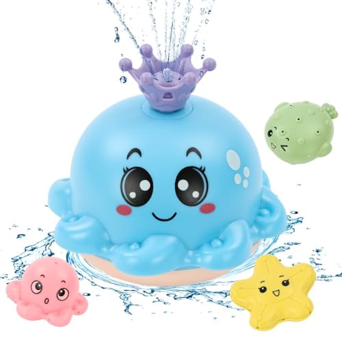 Vicloon Badewannenspielzeug, Baby Badespielzeug, Oktopus Badewanne Spielzeug mit LED Licht, Automatischer Wasserstrahl Pool Spielzeug Kinder, Geschenk für Baby Kinder ab 1 2 3 Jahr - Blau Vicloon Badewannenspielzeug, Baby Badespielzeug, Oktopus Badewanne Spielzeug mit LED Licht, Automatischer Wasserstrahl Pool Spielzeug Kinder, Geschenk für Baby Kinder ab 1 2 3 Jahr - Blau von Vicloon