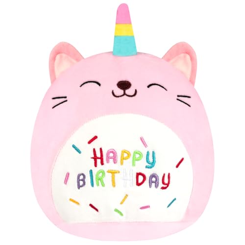 Vicloon Happy Birthday Plüschtier, Einhorn Plüschtier 24 cm, Cartoon Plüschkissen, Plüschpuppe, Superweiches Kuscheltier, weiches Stofftier Kopfkissen, Geburtstagsfeier Geschenk für Jungen Mädchen Vicloon Happy Birthday Plüschtier, Einhorn Plüschtier 24 cm, Cartoon Plüschkissen, Plüschpuppe, Superweiches Kuscheltier, weiches Stofftier Kopfkissen, Geburtstagsfeier Geschenk für Jungen Mädchen von Vicloon