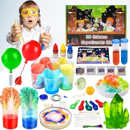 Vicloon Experimente Wissenschaft Kit, 36 Versuchsreihen Lernspielzeug, STEM Aktivitäten Wissenschaftler Spielzeug, Chemie Physik Set Fun Science interaktives für Kinder ab 6-12 Jahren Geschenke von Vicloon
