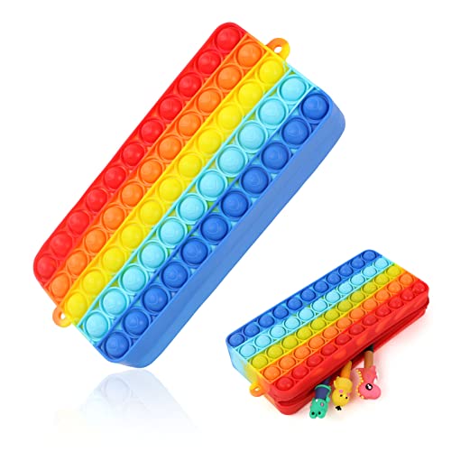 Vicloon Fidget Toy Federmäppchen, 3 in 1 Silicone Popit Taschen, Kinder Teenager Stiftetasche, Popit Crossbody, mit 3 süßen Bleistift Aufsätze, Anti Stress Sensorische Spielzeug für Kinder Meenager Vicloon Fidget Toy Federmäppchen, 3 in 1 Silicone Popit Taschen, Kinder Teenager Stiftetasche, Popit Crossbody, mit 3 süßen Bleistift Aufsätze, Anti Stress Sensorische Spielzeug für Kinder Meenager von Vicloon