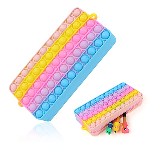 Vicloon Fidget Toy Federmäppchen, 3 in 1 Silicone Popit Taschen, Kinder Teenager Stiftetasche, Popit Crossbody, mit 3 süßen Bleistift Aufsätze, Anti Stress Sensorische Spielzeug für Kinder Meenager Vicloon Fidget Toy Federmäppchen, 3 in 1 Silicone Popit Taschen, Kinder Teenager Stiftetasche, Popit Crossbody, mit 3 süßen Bleistift Aufsätze, Anti Stress Sensorische Spielzeug für Kinder Meenager von Vicloon
