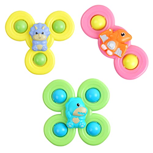 Vicloon Saugnapf-Kreiselspielzeug, 3 Stück Saugnapfer Drehspielzeug mit Glocke, Baby Badespielzeug, Sensorisches Spielzeug Baby, Toys Geschenke für 1-3 Jahre Vicloon Saugnapf-Kreiselspielzeug, 3 Stück Saugnapfer Drehspielzeug mit Glocke, Baby Badespielzeug, Sensorisches Spielzeug Baby, Toys Geschenke für 1-3 Jahre von Vicloon