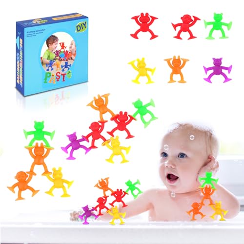 Vicloon Saugnapf Spielzeug, 12 Stück Badespielzeug Kinder, Montessori Saugspielzeug Ab 3 Jahr, Silikon Bausteine Badewannenspielzeug Sensorik Für 4-8 Jahre Vicloon Saugnapf Spielzeug, 12 Stück Badespielzeug Kinder, Montessori Saugspielzeug Ab 3 Jahr, Silikon Bausteine Badewannenspielzeug Sensorik Für 4-8 Jahre von Vicloon