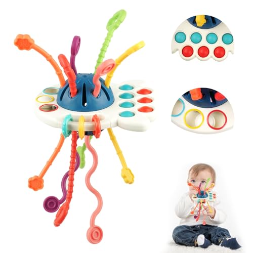 Vicloon Sensorisches Baby Spielzeug, Spielzeug mit Kordelzug, Montessori Spielzeug ab 1 2 3, Motorikspielzeug Spielzeug ab 1 Jahr Sensorik Spielzeug, Silikon Zugschnur Aktivitätsspielzeug Vicloon Sensorisches Baby Spielzeug, Spielzeug mit Kordelzug, Montessori Spielzeug ab 1 2 3, Motorikspielzeug Spielzeug ab 1 Jahr Sensorik Spielzeug, Silikon Zugschnur Aktivitätsspielzeug von Vicloon