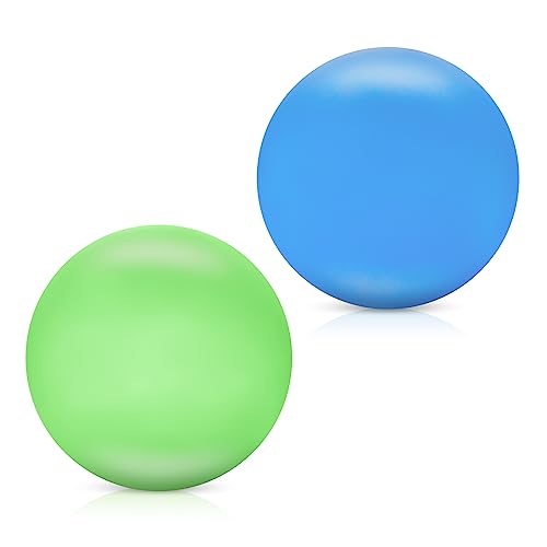 Vicloon Stress Ball,2 Stück Anti Stress Ball,Leuchtender Sticky Balls,Stressball zum Kneten,Geschenke ADHD Autismus,Stressabbau Spielzeug für Kinder Erwachsene-Blau + Grün von Vicloon