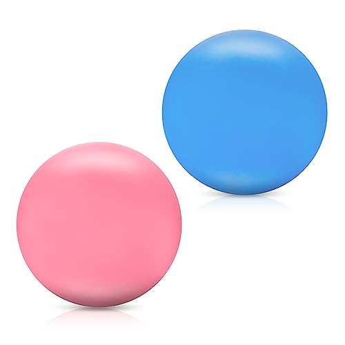 Vicloon Stress Ball,2 Stück Anti Stress Ball,Leuchtender Sticky Balls,Stressball zum Kneten,Geschenke ADHD Autismus,Stressabbau Spielzeug für Kinder Erwachsene-Blau + Rosa von Vicloon
