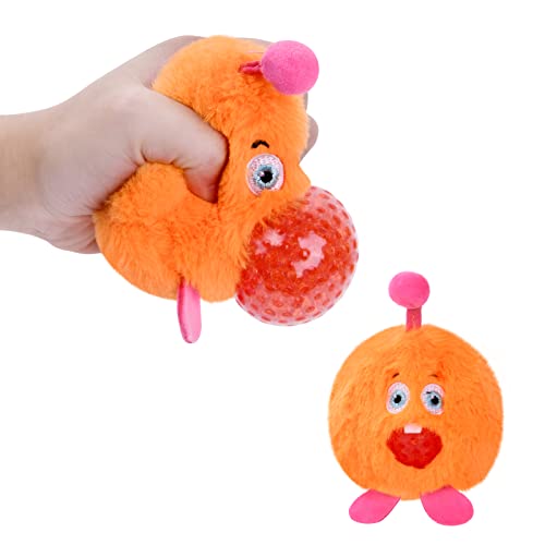 Vicloon Stressball Plüsch-Stil, Bunte Quetschball für Kinder und Erwachsene,Sensory Fidget Toy, Geschenke ADHD Autismus-Orange von Vicloon