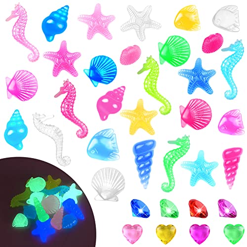 Vicloon Tauchjuwel Pool Spielzeug,45 Stück Tauchspielzeug für Kinder, Diamant Set mit Meerestieren und Edelstein, Acryledelsteine, Tauchen Edelsteine Pool Spielzeug für Mädchen Junge Vicloon Tauchjuwel Pool Spielzeug,45 Stück Tauchspielzeug für Kinder, Diamant Set mit Meerestieren und Edelstein, Acryledelsteine, Tauchen Edelsteine Pool Spielzeug für Mädchen Junge von Vicloon