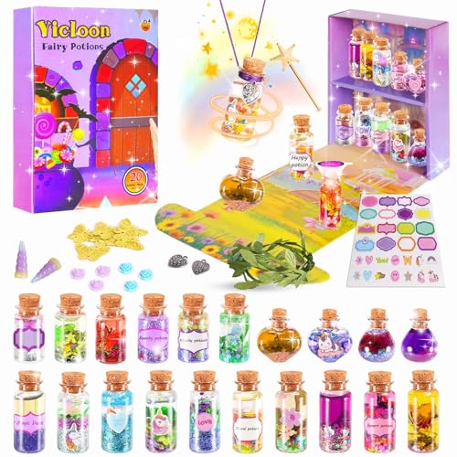 Vicloon Zaubertränke-Set für Kinder, DIY Kreative Geschenk, Zaubertrank Kits Craft Spielzeug Geschenke für mädchen Magie Tränke Bastelset Einzigartiges Feen-Kunsthandwerk für 6–10 Jahren Kinder von Vicloon