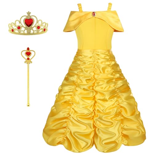 Vicloon Belle Prinzessinnenkleid, Belle Kostüm Mädchen mit Diademe & Zauberstab, Mädchen KostümWeihnachten Halloween Verkleidung Fasching Karneval Cosplay Geburtstag Partykleid (8-9 Jahre) Vicloon Belle Prinzessinnenkleid, Belle Kostüm Mädchen mit Diademe & Zauberstab, Mädchen KostümWeihnachten Halloween Verkleidung Fasching Karneval Cosplay Geburtstag Partykleid (8-9 Jahre) von Vicloon