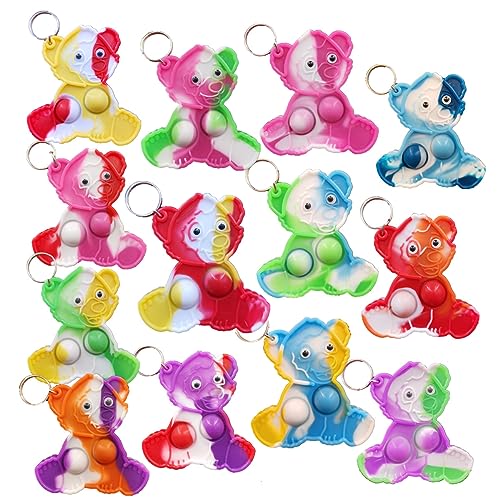 Victgame 30 Stück (Schüler der Schule Geschenke und Party Favors) Bulk Mini Pop Keychain Bär Fidget für Schüler Geburtstag Partybegünstigungen von Victgame