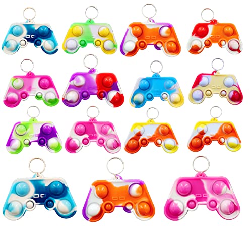 Victgame 30 Stück (Schüler der Schule Geschenke und Party Favors) Bulk Mini Pop Keychain Controller Fidget für Schüler Geburtstag Partybegünstigungen von Victgame