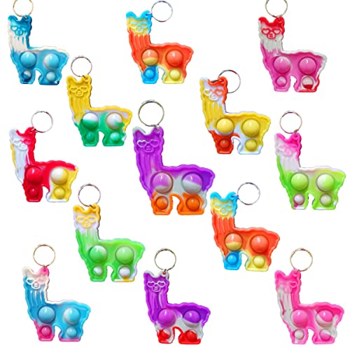 Victgame 30 Stück (Schüler der Schule Geschenke und Party Favors) Bulk Mini Pop Keychain Lama Fidget für Schüler Geburtstag Partybegünstigungen von Victgame
