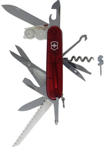 Victorinox Huntsman Lite 1.7915.T Schweizer Taschenmesser Anzahl Funktionen 21 Rot (transparent) von Victorinox