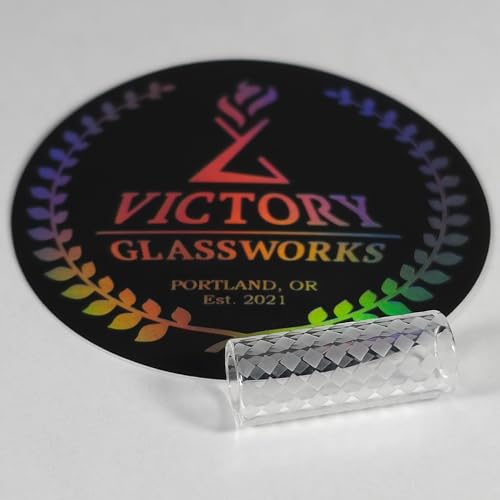 Victory Glassworks Quarz-Säulen mit Oberflächenverbesserungen, Schachbrett und andere spezielle Muster (4 x 6 x 20 mm Schachbrett, hohle Säule) von Victory Glassworks