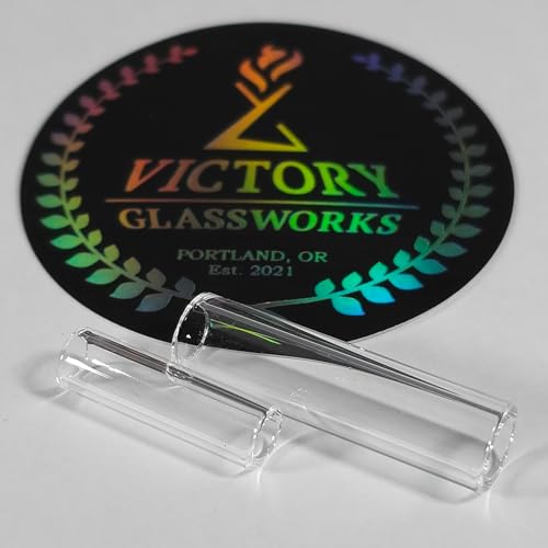 Victory Glassworks Quarz-Säulen mit Oberflächenverbesserungen, Schachbrett und andere spezielle Muster (4 x 6 x 20 mm und 5 x 8 x 30 mm, einfarbig, 2 Stück, hohle Säulen) von Victory Glassworks
