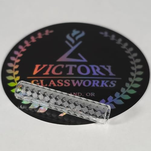 Victory Glassworks Quarz-Säulen mit Oberflächenverbesserungen, Schachbrett und andere spezielle Muster (4 x 6 x 30 mm Schachbrett, hohle Säule) von Victory Glassworks