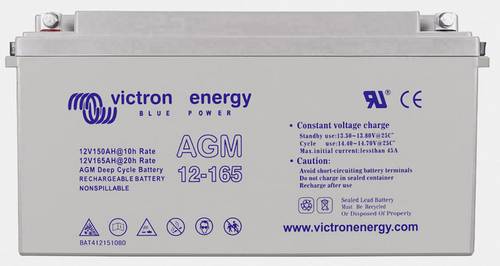 Victron Energy Deep Cycle BAT412151084 Bleiakku 12V 165Ah Blei-Vlies (AGM) (B x H x T) 172 x 485 x 2 von Victron Energy