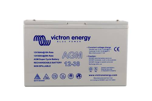 Victron Energy AGM Super Cycle 12V 38Ah BAT412038081 Bleiakku 12V 38Ah Blei-Vlies (AGM) (B x H x T) von Victron Energy