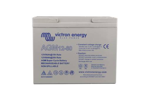 Victron Energy AGM Super Cycle 12V 60A BAT412060081 Bleiakku 12V 60Ah Blei-Vlies (AGM) (B x H x T) 2 von Victron Energy