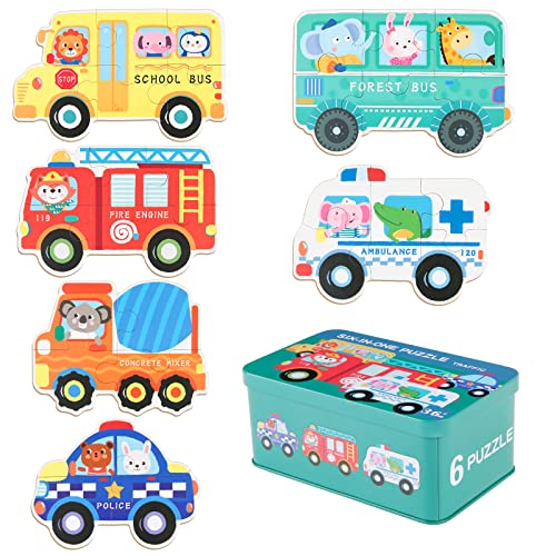 Kinderpuzzle, Victse 6 Stück Holzspielzeug Puzzle für Kinder, Holzpuzzle ab 2 3 4 5 Jahren, Montessori Spielzeug Jigsaw Set, Formpuzzles Frühes Lernen Lernspielzeug Geschenke Kinderpuzzle, Victse 6 Stück Holzspielzeug Puzzle für Kinder, Holzpuzzle ab 2 3 4 5 Jahren, Montessori Spielzeug Jigsaw Set, Formpuzzles Frühes Lernen Lernspielzeug Geschenke von Victse