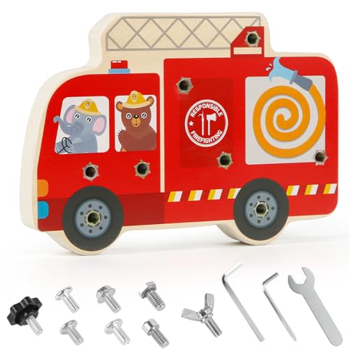 Victse Montessori Spielzeug ab 3 4 5 Jahre, Werkbank Kinder ab 3 Jahre, Busy Board Holz Schraubbrett Holzspielzeug, Kinderspielzeug Motorikspielzeug Lernspiele Geschenk für Mädchen Junge Victse Montessori Spielzeug ab 3 4 5 Jahre, Werkbank Kinder ab 3 Jahre, Busy Board Holz Schraubbrett Holzspielzeug, Kinderspielzeug Motorikspielzeug Lernspiele Geschenk für Mädchen Junge von Victse