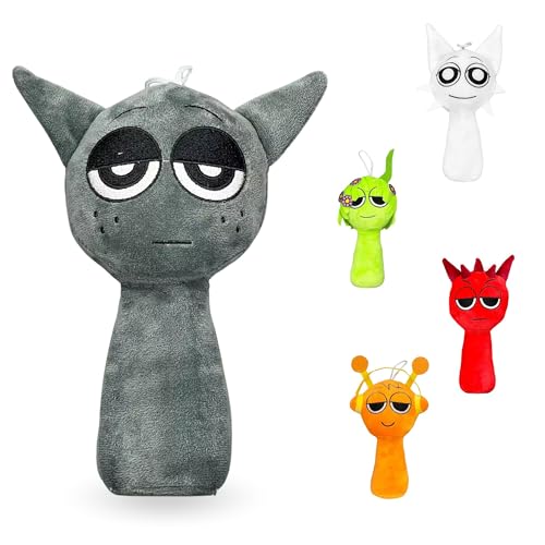 Vicyol S&D Sprun-Ki Plüschtier. Süßes Anime-Plüschtier. Kinder-Horror-Plüschpuppe. Plüschpuppe mit Spielfigur. Sammler-Plüschpuppe für Kinder und Erwachsene. (1Ud Gray) von Vicyol S&D